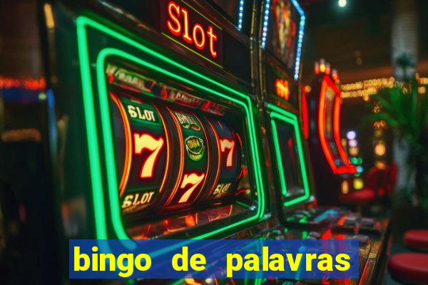 bingo de palavras 3 ano